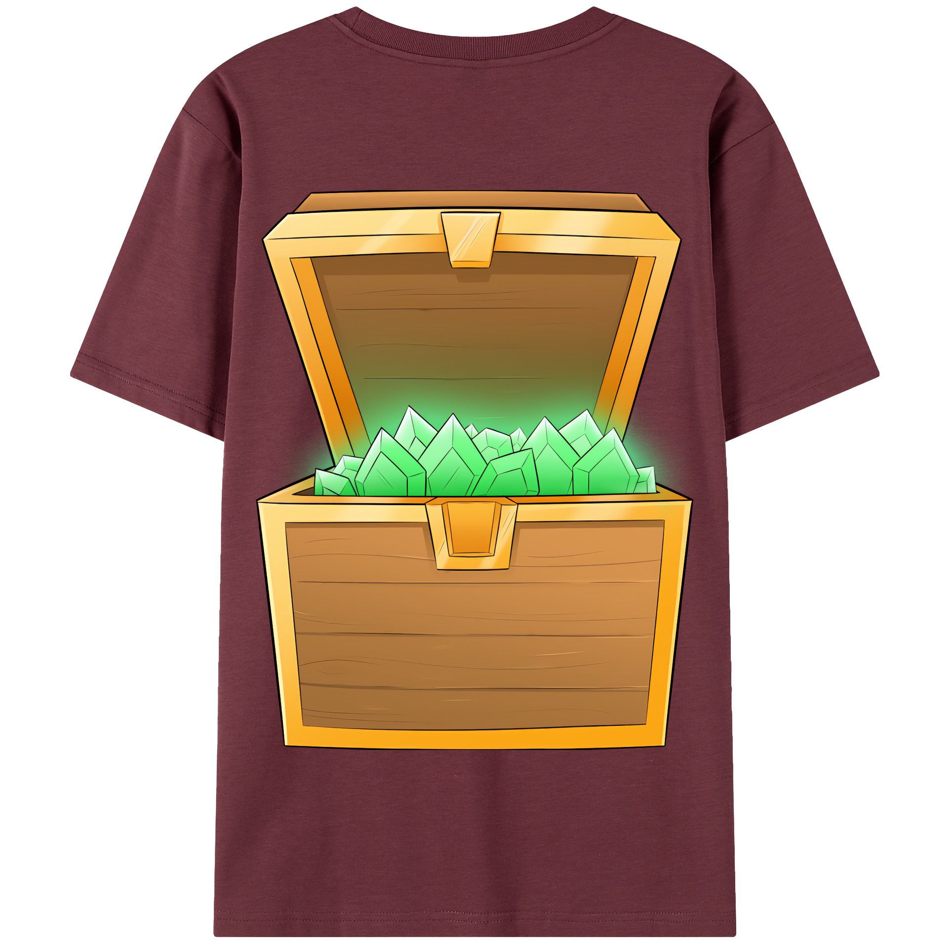 （画像用） マインクラフト ブロックの世界 Minecraft MC Block world 綿100％半袖Tシャツ（背面プリント）